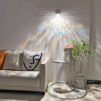 Lumière murale LED à ondes d'eau dynamiques, 8 couleurs, rotation à 180 degrés, pour chambre à coucher, salon, décoration d'intérieur, ambiance lumineuse murale