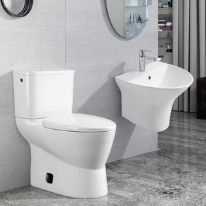 Nhà máy giá rẻ WC nhà vệ sinh đặt gốm <span class=keywords><strong>Siphon</strong></span> Đỏ bừng nhà vệ sinh sứ siphonic hai mảnh nhà vệ sinh và tường treo lưu vực - Product Image 1