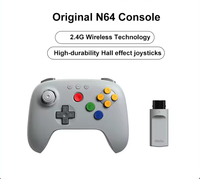 Manette 8BitDo N64 BT grise pour Analogue 3D, Switch, Switch 2, Windows, Android avec joysticks à effet Hall