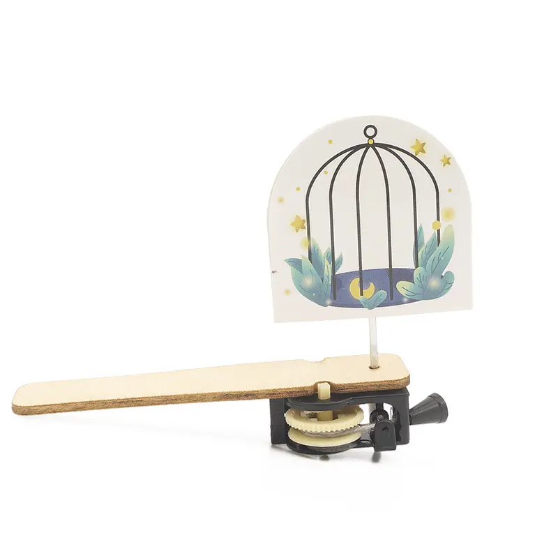 Science Technology Physics Wooden Education Small Invention DIY Assembly Caged Bird Model Experiment Kids STEM Toy