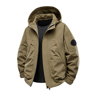 Blouson de moto à capuche Workwear 2025 en toile imperméable, long, décontracté, chaud, coupe-vent, pour homme, mode et confort - Product Image 2