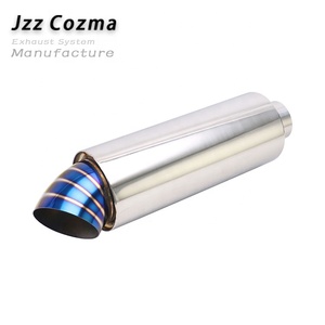 Tubo de Escape Universal Modificado, Silenciador de Acero Inoxidable, Puntas Decorativas, Diámetro de Entrada de <span class=keywords><strong>2</strong></span> a 3 Pulgadas, Salida de 4 Pulgadas, Silenciador de Carreras para Automóvil - Product Image 1