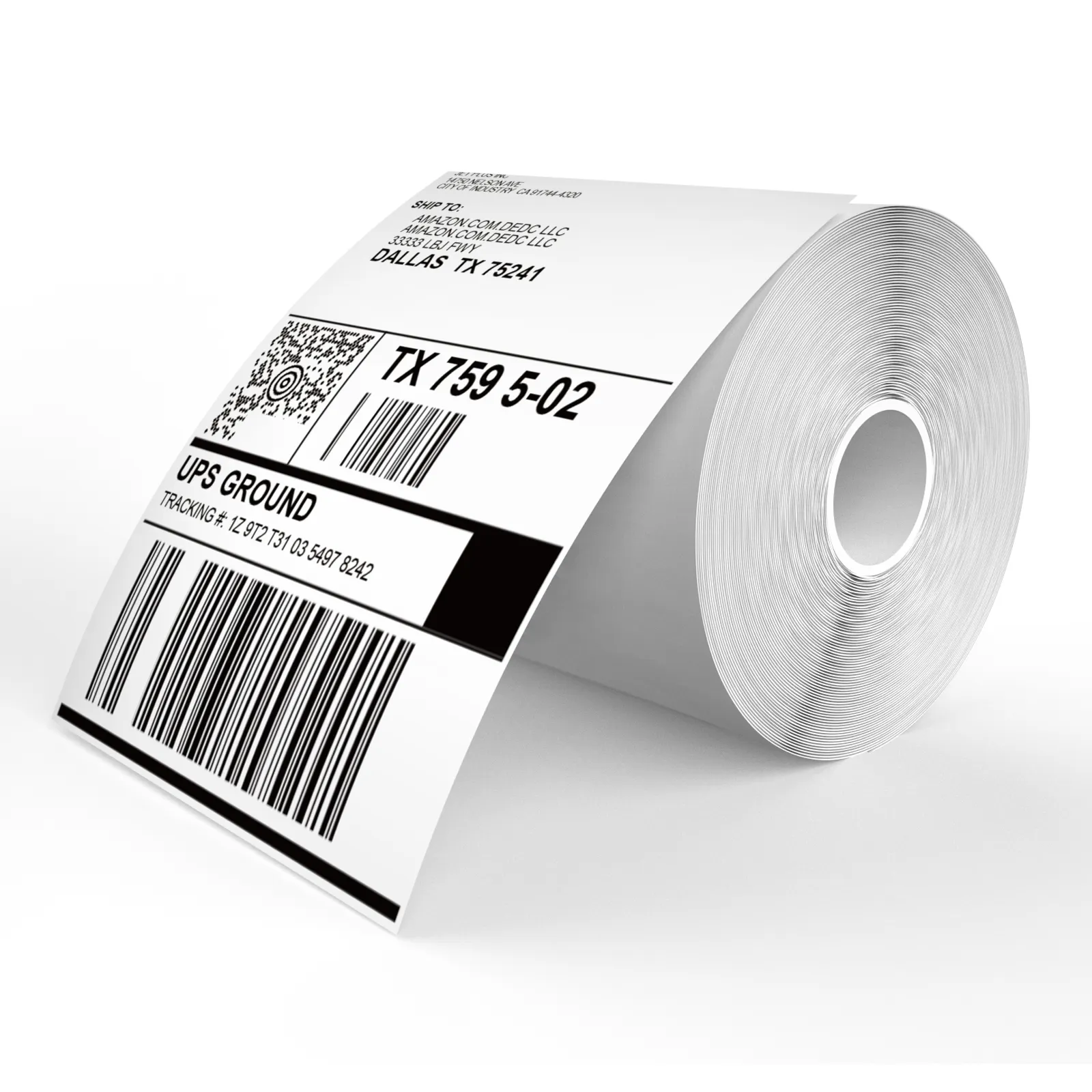 4x6 Thermal Paper Compatible 100 X 150 Barcode Labels For Logistic Industry