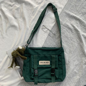 2023 femmes Simple <span class=keywords><strong>Chic</strong></span> sac de messager Corée du Sud Style Nylon étanche toile <span class=keywords><strong>cartable</strong></span> chaîne pour étudiants Postwoman - Product Image 6