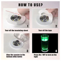Sous-verre LED rechargeable par USB, tapis lumineux pour boissons, couleurs changeantes RGB, pour la maison, le bar, le karaoké, les mariages et les fêtes