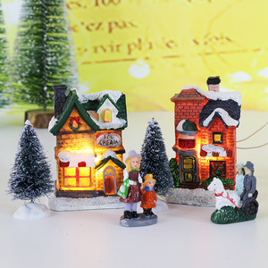 2023 nuevo conjunto de pueblo de <span class=keywords><strong>Navidad</strong></span> en miniatura Casa de resina Led <span class=keywords><strong>Lemax</strong></span> accesorios de pueblo de <span class=keywords><strong>Navidad</strong></span> Decoración - Product Image 3