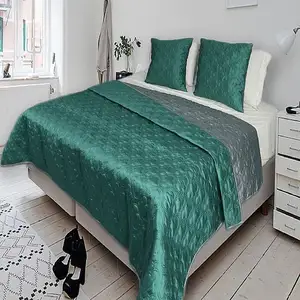 Thêu Quilt Với Cushion Cover Giường Chăn/Duvet/Quilt Euro Shams Polyester Chăn Thêu Chần 100% Polyester