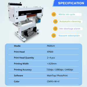 3 Head I3200 XP600 TX800 High Speed Digital 60cm UV DTF Printer <b>Machine</b> for Small Business - Product Image 4