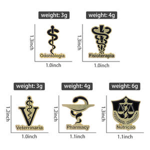 Caduceo médico esmalte pines dentista enfermera veterinario farmacia símbolo broche solapa insignia regalo para amigos - Product Image 6