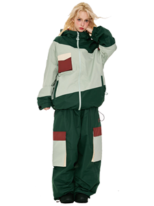 Veste d'hiver imperméable et coupe-vent avec col amovible et fermeture éclair, isolation thermique, combinaison de ski pour femmes - Product Image 3