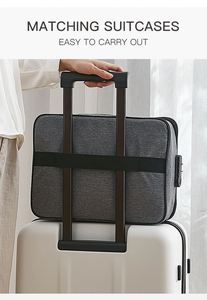 Organizador de Documentos, Bolsa de Almacenamiento de Documentos Impermeable con Cierre, Bolsa de Viaje para Guardar Archivos y Pasaportes - Product Image 3