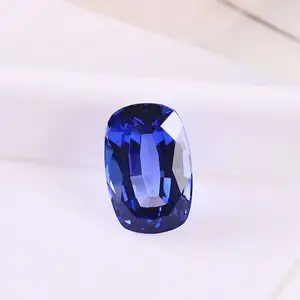 钻石之星0.3克拉-7.0克拉祖母绿切割矢车菊蓝宝石实验室生长蓝宝石小尺寸宽松宝石珠宝戒指