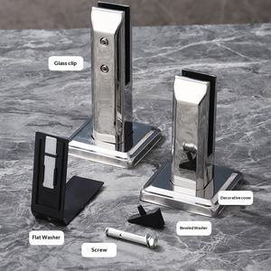 Accessoires <span class=keywords><strong>de</strong></span> <span class=keywords><strong>fixation</strong></span> pour poteaux <span class=keywords><strong>de</strong></span> main courante, bases <span class=keywords><strong>de</strong></span> sol et pinces à verre pour balustrades <span class=keywords><strong>de</strong></span> piscine en acier inoxydable 304 – Simplicité moderne - Product Image 2