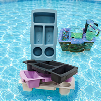 Organisateur de sac de plage avec plateau supérieur pour aliments et boissons, et porte-gobelet, pour sac fourre-tout en caoutchouc EVA imperméable