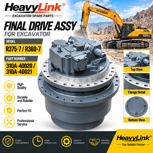 Excavator Final Drive Assy <b>Travel</b> Motor Assembly 31QA-40020 31QA-40021 for R375-7 R360-7 - Product Image 3
