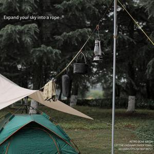 Autonomy Tent Tarp Extension Strap Nylon Red Outdoor Camping Hanging Rope With Carabiners For Rain Canopy Clothesline - Product Image 3