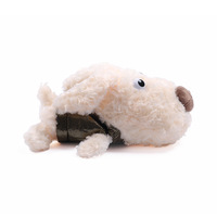 Housse de driver portable en peluche motif chien de dessin animé pour club de golf en fibre de polyester douce