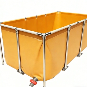 Solution tout-en-un pour l'élevage <span class=keywords><strong>de</strong></span> poissons, résistante à l'eau et durable, avec structure en acier inoxydable, bâche en PVC et aérateur - Tailles personnalisables - Product Image 1