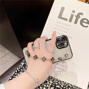 נשים בנות שרשרת חמודה פנינה רצועה קרוסדרסינג נייד צמיד טלפון מקרה עבור <span class=keywords><strong>iPhone</strong></span> 14 15 13 12 11 xxxs 8 סדרה פרו מקסימום - Product Image 2