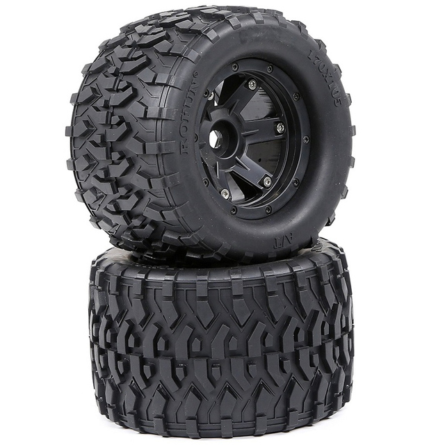 170mm 1/8 RC Monster Truck Tires/Wheels Fit for Savage E-Maxx T-Maxx Revo 3.3
