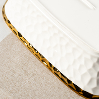 Ensemble de marmites à soupe en céramique de style luxueux avec un design en relief nid d'abeille pour la maison