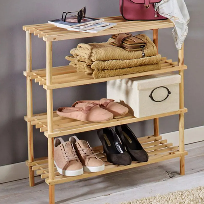 Holz Bambus Möbel Schuh regal Organizer Eingangs bereich Haushalt Schuhs chrank