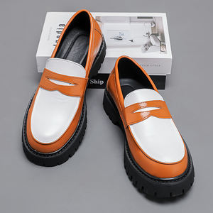 Zapatos de Cuero con Plataforma y Tacón Bajo para Hombre, Talla Grande, Estilo Retro, Casuales, a la Moda, para Jóvenes - Product Image 3
