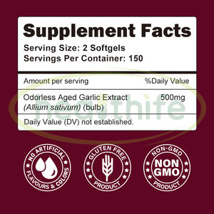 Capsules de Gélules d'<span class=keywords><strong>Ail</strong></span> Inodores Haute Concentration en Allicine Marque Privée OEM Complément Alimentaire - Product Image 2
