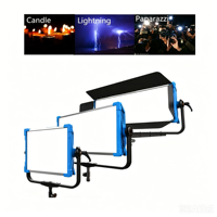 Lumière d'appoint LED professionnelle 500W pour caméra, panneau lumineux RGB, équipement de studio photo et vidéo pour créateurs de contenu
