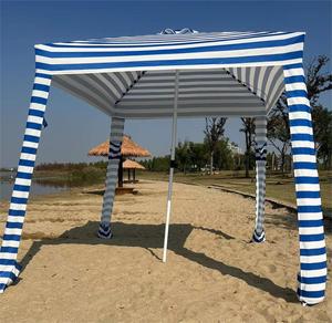Cabane de plage extérieure moderne à cadre <span class=keywords><strong>en</strong></span> <span class=keywords><strong>aluminium</strong></span> de 2.2*2.2M avec couleur et logo personnalisés pour une utilisation <span class=keywords><strong>en</strong></span> mobilier d'extérieur - Product Image 5