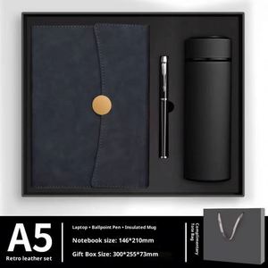 Promotional Luxury Business Gifts Box Set A5 Notebook USB Flash Drive Pen Set Customized Color Logo Embossed Modern Office - Product Image 5