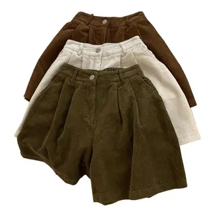 2024 Women Casual Corduroy Shorts Summer Shorts Pant