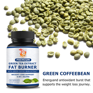 Capsules brûle-graisses bio à bon prix avec extrait de thé vert, extrait de grains de café vert et caféine pour l'équilibre de la flore intestinale et l'amincissement - Product Image 2