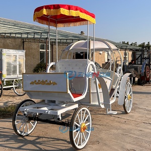 Customizable <b>White</b> Wedding Bridal Carriage Pumpkin Style Cinderella Princess Carriage Special Transportation for Weddings - Product Image 3