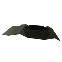 Boîte-cadeau en papier pliable de grande chaussure noire personnalisée avec fermeture d'emballage en carton conçue avec logo écologique