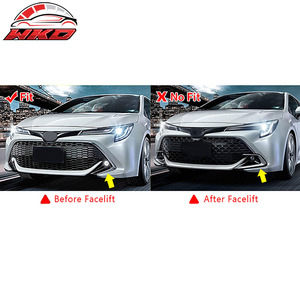 เหมาะสำหรับ Toyota Corolla 5 ประตู ปี 19-21 ชุดแต่งกันชนหน้า สีดำด้าน ABS สปอยเลอร์แบบแยกส่วน คุณภาพสูง อุปกรณ์ตกแต่งภายนอก - Product Image 2