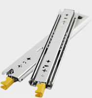 Système de tiroirs de voiture Crown Woo en acier inoxydable, rail de verrouillage, extension à 3 volets, capacité 120 kg, rail à roulement à billes, pour cuisine et hôtel