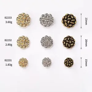Metal Shank Buttons Custom Logo Metal Sewing Button Garment Accessory Metal Round Sewing Button For Clothing