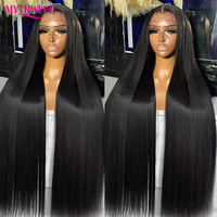 Perruques 13x6 en cheveux vietnamiens bruts lisses, sans colle, avec dentelle frontale HD transparente, perruques en cheveux vierges Remy ultra-lisses