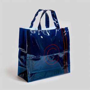 Logotipo personalizado impreso doblar plástico negro gracias asa de bucle suave llevar bolsas de embalaje de compras para compras al por menor boutique - Product Image 1