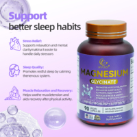 Cápsulas de Glicinato de Magnesio OEM para Adultos, Más Vendidas, Antioxidante, Relajación Muscular, Mejora de la Calidad del Sueño, Apoyo para la Salud del Corazón