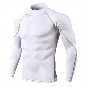 T-shirt de compression pour homme à manches longues, pour la course à pied, la gym, l'entraînement, vêtements de sport - Product Image 2