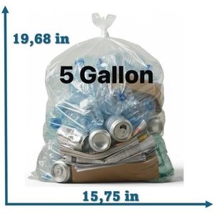 Bolsa de Basura Genérica de 5 Galones, Transparente, Ultra Resistente, Multiusos - Product Image 2