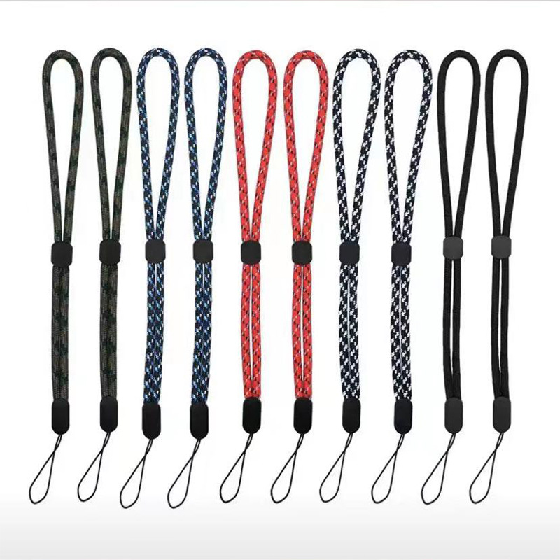 कलाई डोरी समायोज्य लंबाई नायलॉन Lanyards चाबियाँ कार टॉर्च सेल फोन कलम लपेटता कंगन चाबी का गुच्छा के लिए लघु हाथ का पट्टा