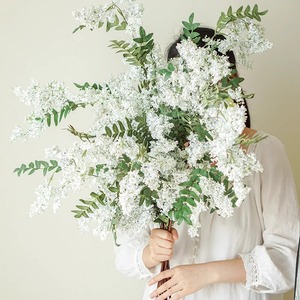 Fleur artificielle de Locust Flower, branche unique en soie plastique réaliste, pour décoration de mariage et de maison - Product Image 3
