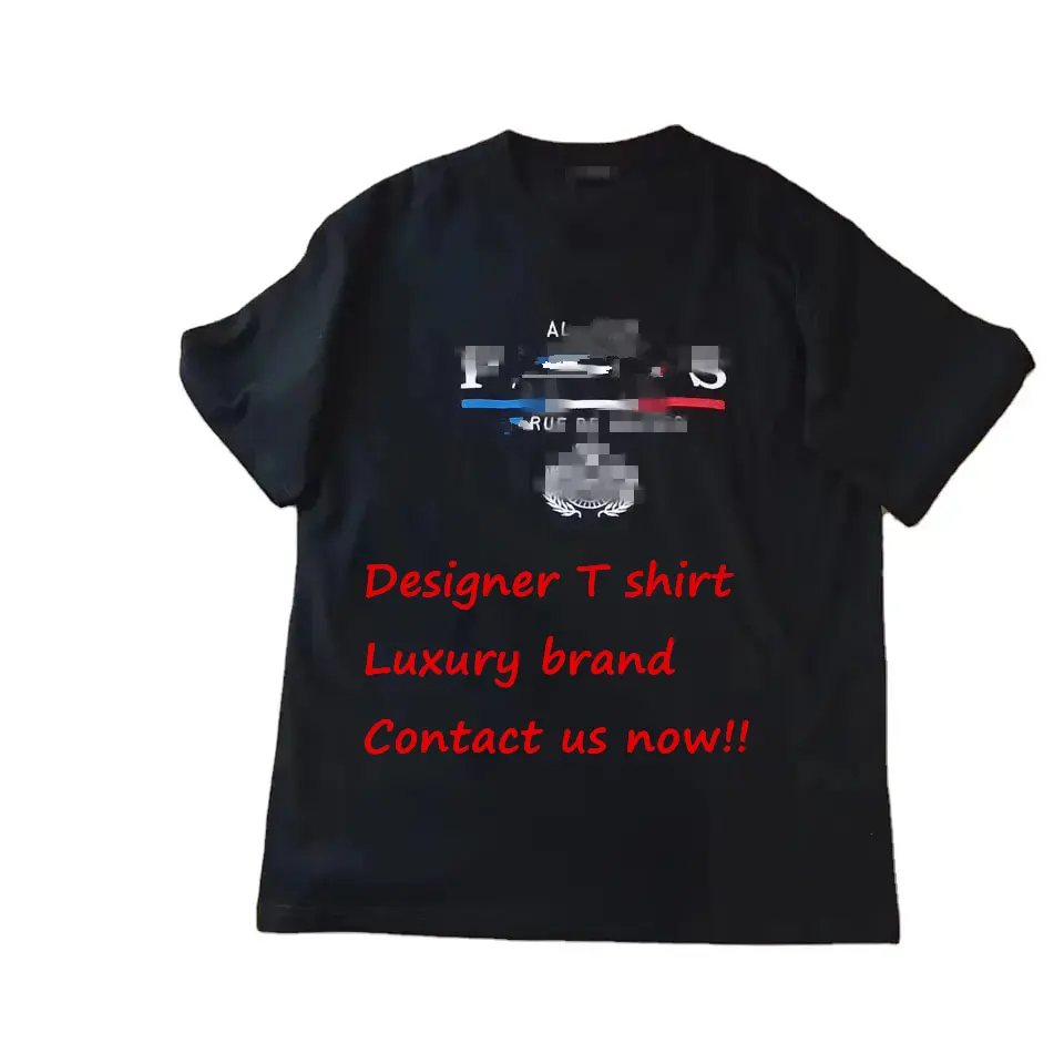 2023 vente en gros modèle de mode marque t-shirts pour hommes femmes unisexe surdimensionné luxe célèbre marque tissé hommes T-shirts