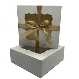 Caixas de Confeitaria para Donuts e Bolos - Atacado de Fábrica - Pronta Entrega - Branca Lisa com Abertura Automática - <span class=keywords><strong>8</strong></span> Polegadas - Product Image 1