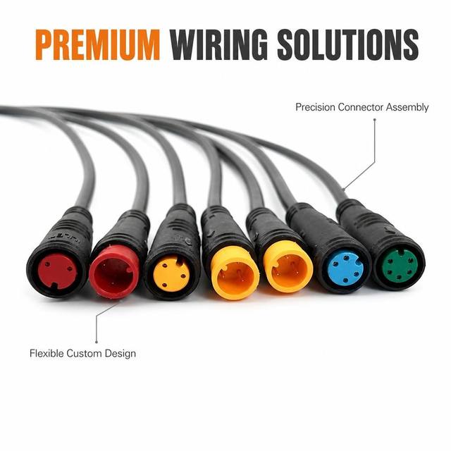 OED/ODM E-bike Motor Ebike Controller Electric Bike 2/3/4/5/6/7/8/9 Pin Waterproof Connectors Wire Cable Harness with CE