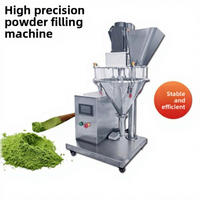 Machine de remplissage semi-automatique à vis sans fin pour poudres (farine, café, épices) avec fonction de pesage, et machine d'emballage manuelle pour bouteilles