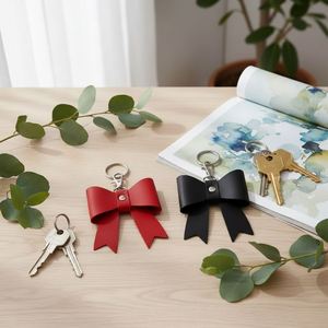 Elegant Bow Charm PU Leather <b>Bag</b> Purse Keychain Accessory Stylish Bow Keychain Cute Bowknot <b>Bag</b> Charm <b>Key</b> <b>Ring</b> - Product Image 1